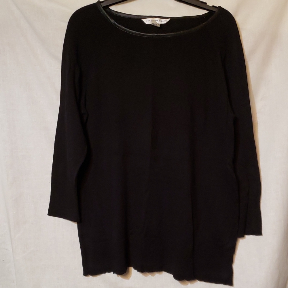 Peter Nygard Black Crew Neck Sweater